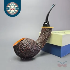 MBSD Briars Modern Masters 2 (K) Sandblasted Blowfish w/ Boxwood Handmade Briar Pipe, New