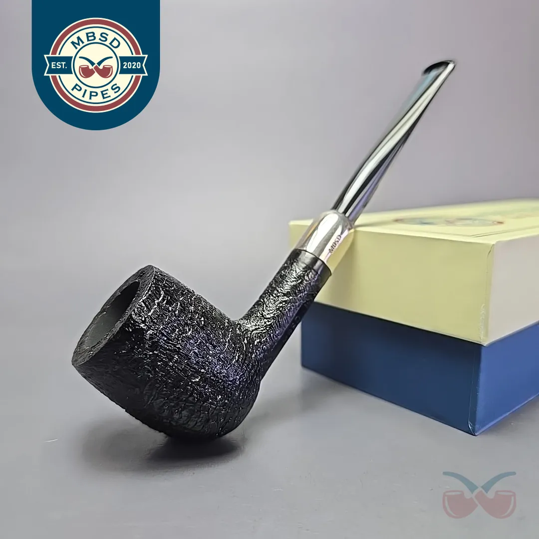 MBSD Briars Timeless Traditions 1 (K) Sandblasted Billiard with Silver (New)
