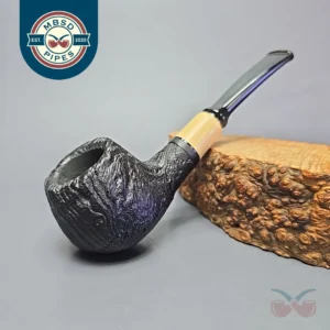 MBSD Briars by Piero Vitale Vintage Sandblasted Author w/ Boxwood, Briar Pipe, New