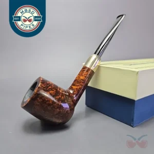 MBSD Briars Timeless Traditions 1 Smooth Billiard w/ Silver Handmade Briar Pipe, New