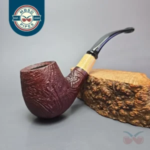 MBSD Briars by Piero Vitale Vintage Sandblasted Brandy w/ Olivewood Briar Pipe, New