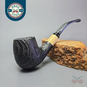MBSD Briars by Piero Vitale Vintage Sandblasted Brandy w/ Olivewood Briar Pipe, New