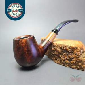 MBSD Briars by Piero Vitale Sienna Contrast Smooth Brandy w/ Zebrawood, Briar Pipe, New