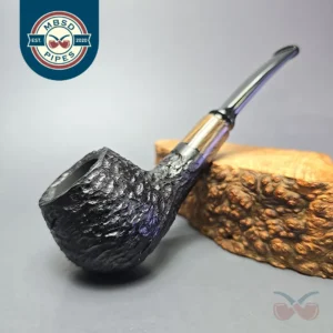 MBSD Briars by Piero Vitale Black Rusticated Author w/ Zebrawood, Briar Pipe, New