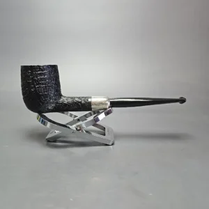 MBSD Briars Timeless Traditions 1 (K) Sandblasted Billiard with Silver (New) - alternate view