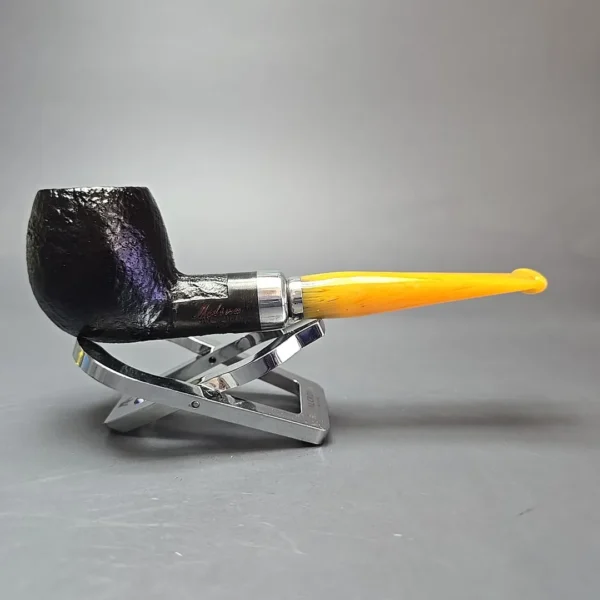Molina Ambra 104 Sandblasted Apple Estate Briar Pipe, Unsmoked, 9mm - Image 3
