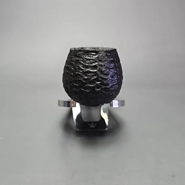 MBSD Briars by Piero Vitale Black Rusticated Author w/ Zebrawood, Briar Pipe, New - Image 3