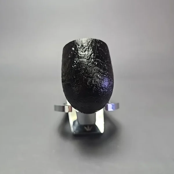 MBSD Briars Timeless Traditions 2 Sandblasted Bent Billiard w/ Silver Handmade Briar Pipe, New - Image 3