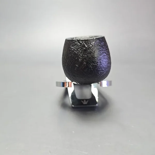 MBSD Briars by Piero Vitale Black Sandblasted Author w/ Zebrawood, Briar Pipe, New - Image 3