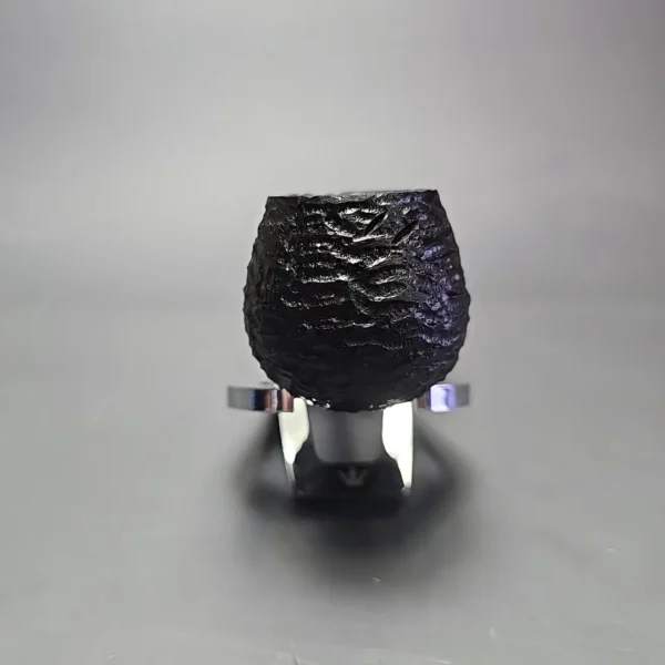 MBSD Briars by Piero Vitale Black Rusticated Author w/ Zebrawood, Briar Pipe, New - Image 3