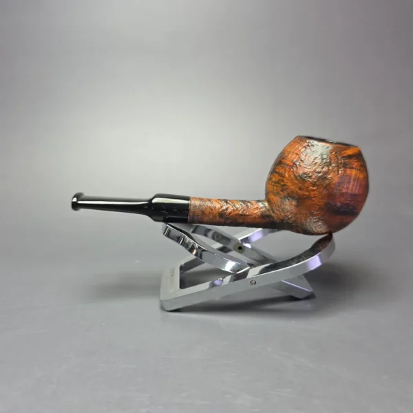 Proxima by Piero Vitale Contrast Sandblasted Apple Estate Briar Pipe, Unsmoked - Image 4