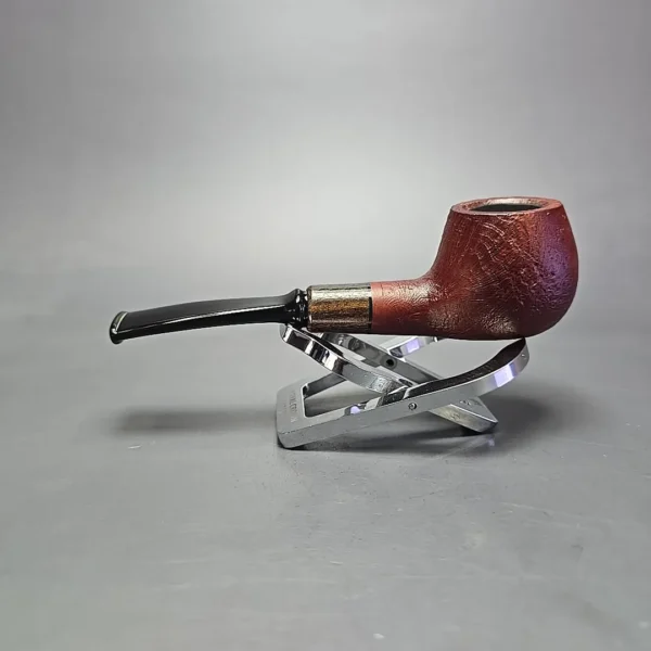 MBSD Briars by Piero Vitale Red Sandblasted Author w/ Zebrawood, Briar Pipe, New - Image 4