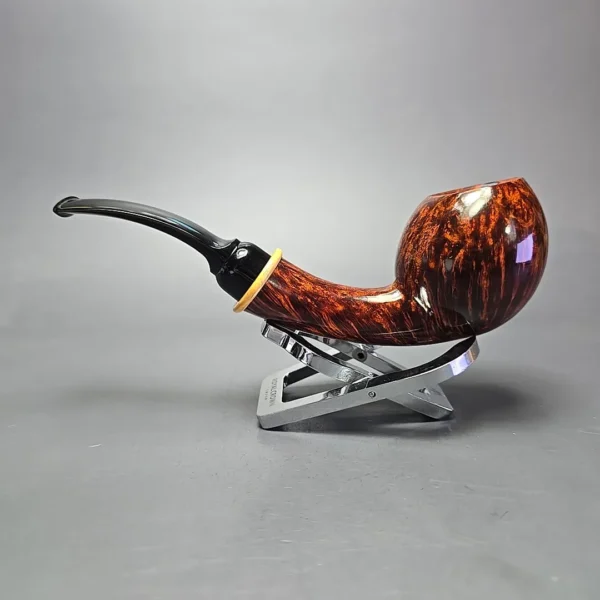 MBSD Briars Modern Masters 2 (E) Smooth Blowfish w/ Boxwood Handmade Briar Pipe, New - Image 4