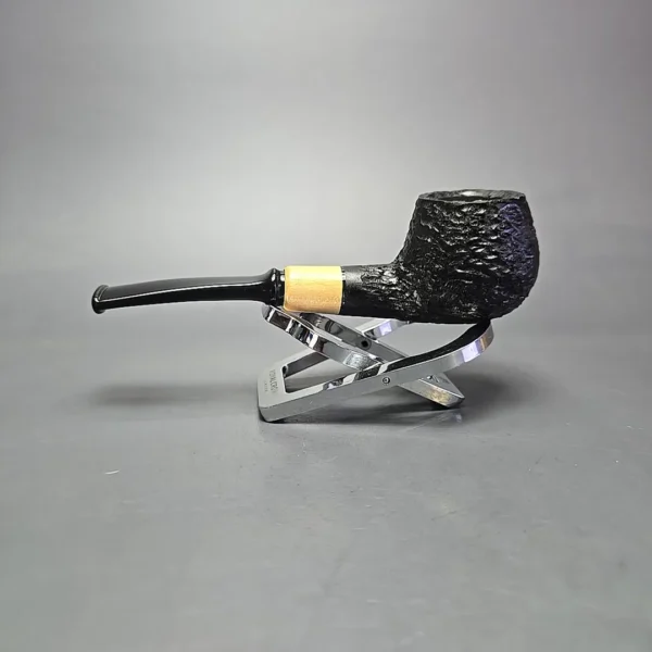 MBSD Briars by Piero Vitale Black Rusticated Author w/ Boxwood, Briar Pipe, New - Image 4