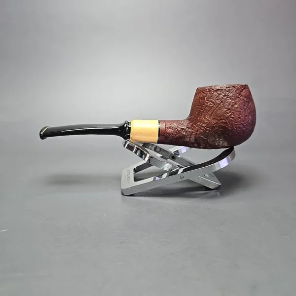 MBSD Briars by Piero Vitale Vintage Sandblasted Author w/ Boxwood, Briar Pipe, New - Image 4