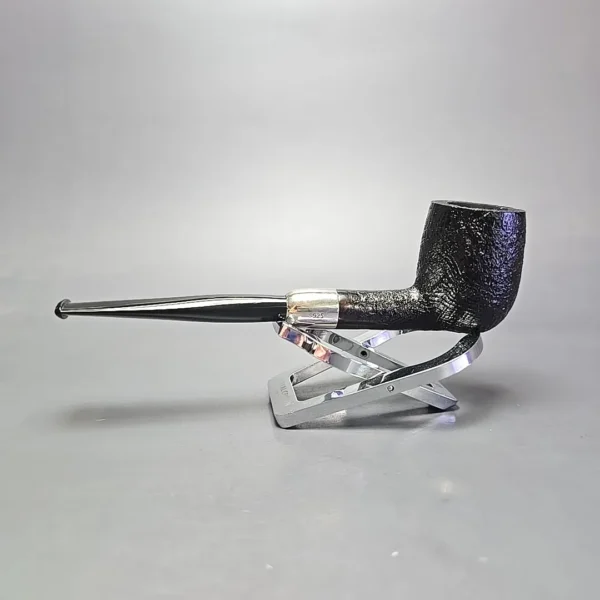 MBSD Briars Timeless Traditions 1 Sandblasted Billiard w/ Silver Handmade Briar Pipe, New - Image 4