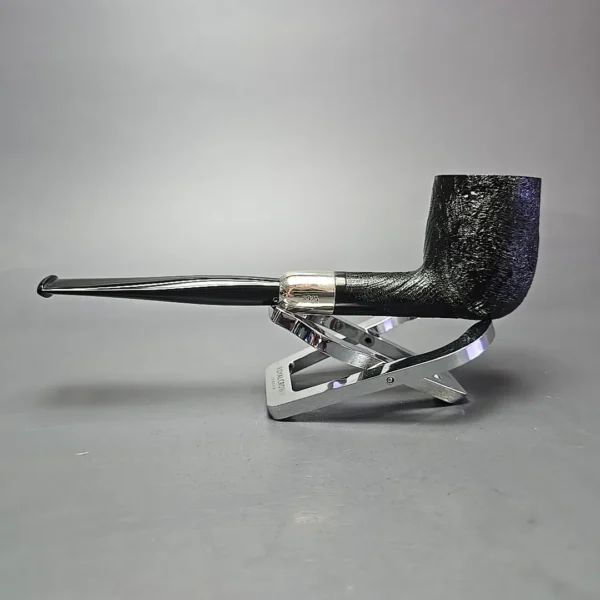 MBSD Briars Timeless Traditions 1 Sandblasted Billiard w/ Silver Handmade Briar Pipe, New - Image 4