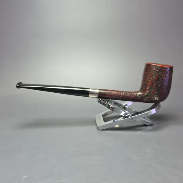 Bruno Nuttens Bing B1 Partially Sandblasted Billiard w/ Aluminum Briar Pipe, New - Image 4