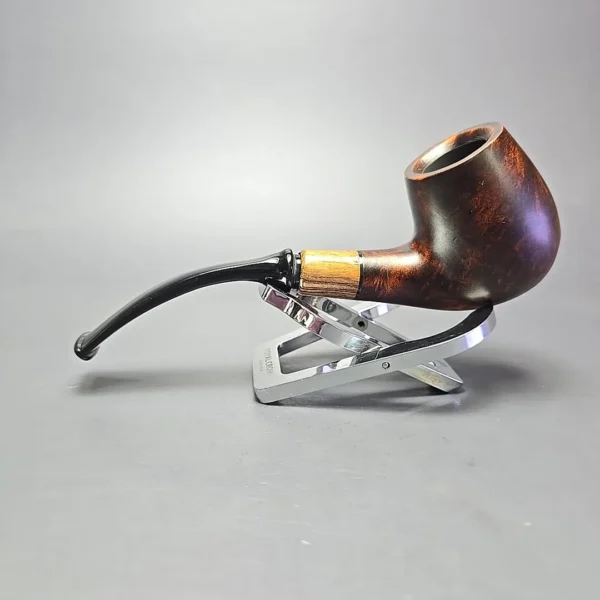 MBSD Briars by Piero Vitale Sienna Contrast Smooth Brandy w/ Zebrawood, Briar Pipe, New - Image 4