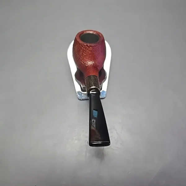 MBSD Briars by Piero Vitale Red Sandblasted Author w/ Zebrawood, Briar Pipe, New - Image 5