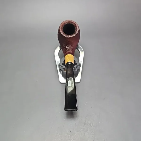 MBSD Briars by Piero Vitale Vintage Sandblasted Brandy w/ Olivewood Briar Pipe, New - Image 5