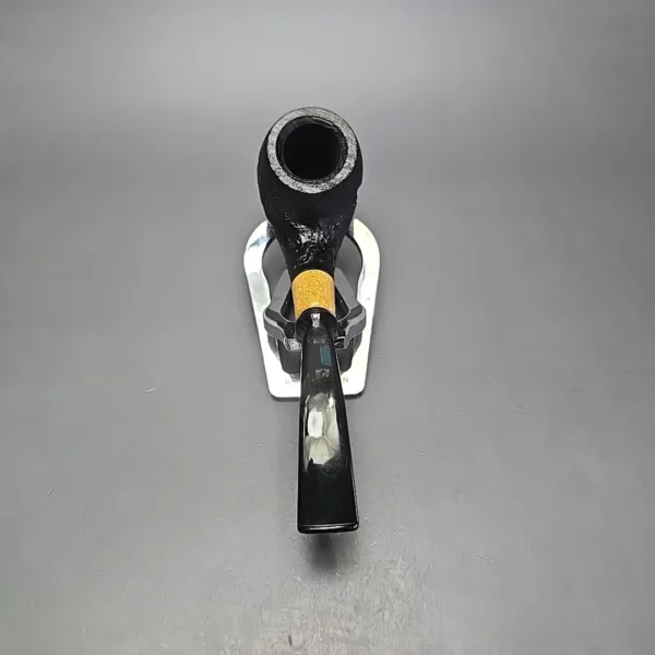 MBSD Briars by Piero Vitale Vintage Sandblasted Brandy w/ Olivewood Briar Pipe, New - Image 5