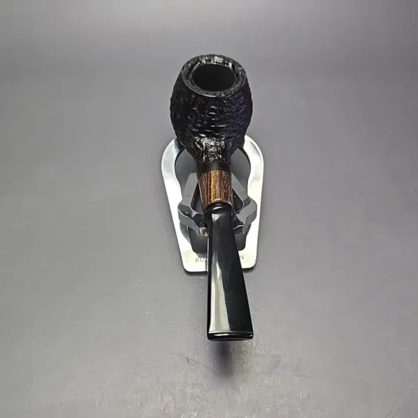 MBSD Briars by Piero Vitale Black Rusticated Author w/ Zebrawood, Briar Pipe, New - Image 5