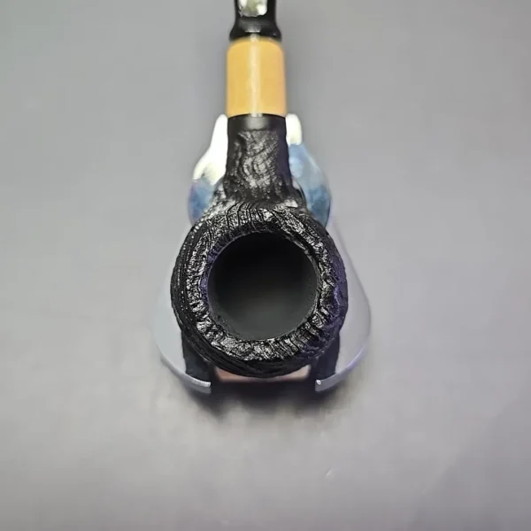 MBSD Briars by Piero Vitale Vintage Sandblasted Author w/ Boxwood, Briar Pipe, New - Image 6