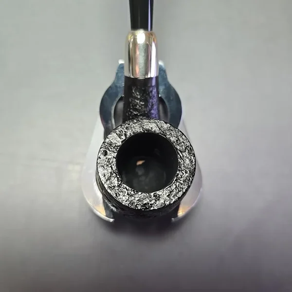 MBSD Briars Timeless Traditions 2 Sandblasted Bent Billiard w/ Silver Handmade Briar Pipe, New - Image 6