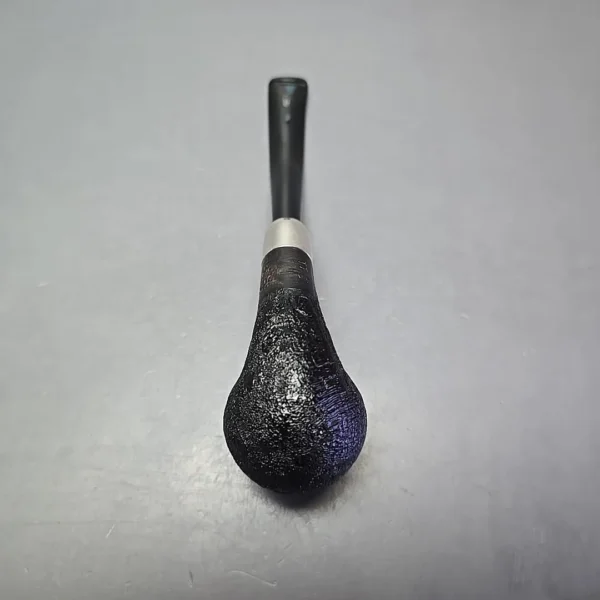 MBSD Briars Timeless Traditions 2 Sandblasted Bent Billiard w/ Silver Handmade Briar Pipe, New - Image 6