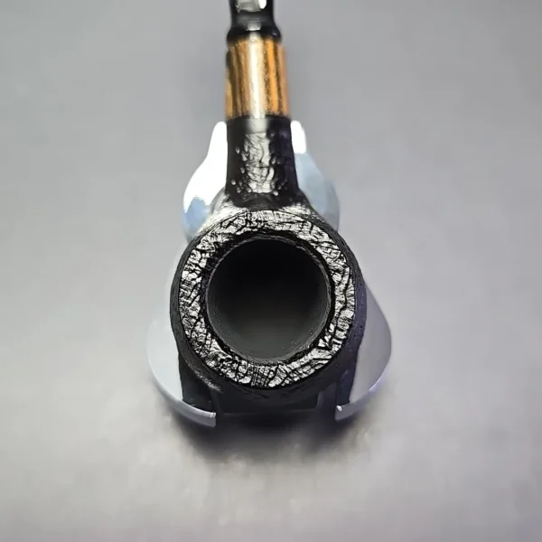 MBSD Briars by Piero Vitale Black Sandblasted Author w/ Zebrawood, Briar Pipe, New - Image 6