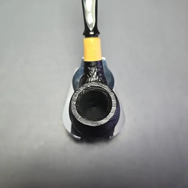 MBSD Briars by Piero Vitale Vintage Sandblasted Brandy w/ Olivewood Briar Pipe, New - Image 6