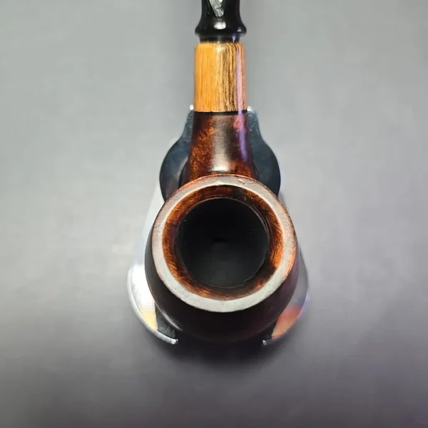 MBSD Briars by Piero Vitale Sienna Contrast Smooth Brandy w/ Zebrawood, Briar Pipe, New - Image 6