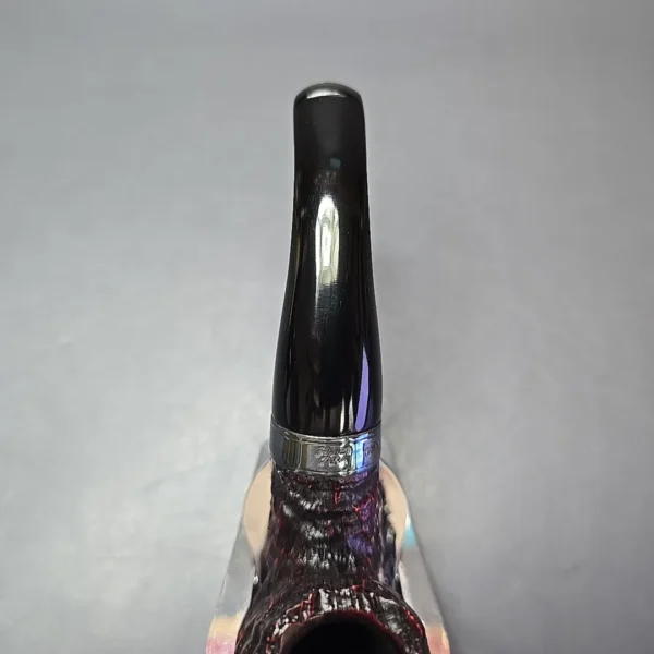 Peterson Cobble XL90 Rusticated & Sandblasted Bent Billiard w/ Silver Briar Pipe, New - Image 7