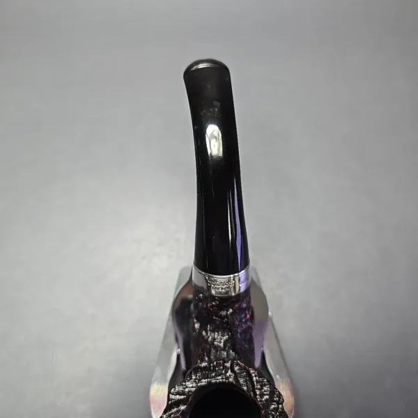 Peterson Cobble 05 Rusticated & Sandblasted Calabash w/ Silver Briar Pipe, New - Image 7