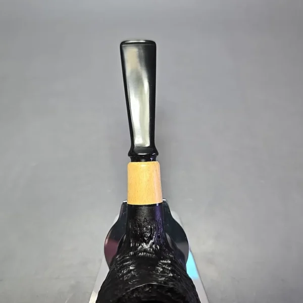 MBSD Briars by Piero Vitale Black Rusticated Author w/ Boxwood, Briar Pipe, New - Image 7