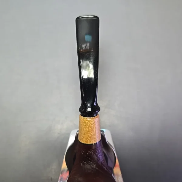 MBSD Briars by Piero Vitale Vintage Sandblasted Brandy w/ Boxwood, Briar Pipe, New - Image 7