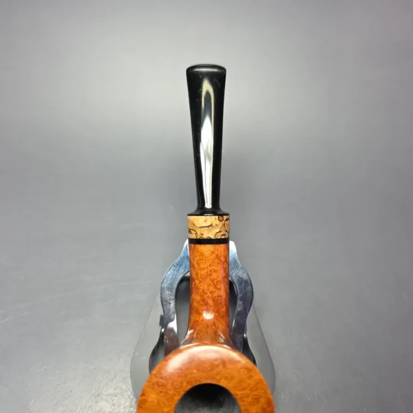 Bruno Nuttens Hand Made A Grade Smooth Dublin w/ Spalted Beechwood Briar Pipe, New - Image 7