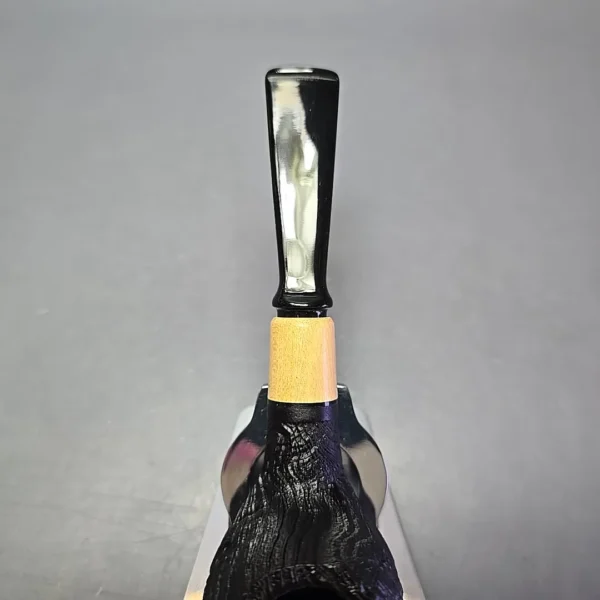 MBSD Briars by Piero Vitale Vintage Sandblasted Author w/ Boxwood, Briar Pipe, New - Image 7