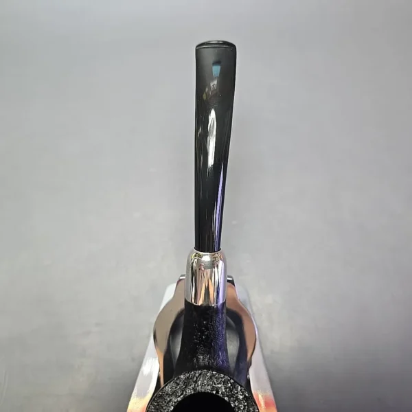 MBSD Briars Timeless Traditions 2 Sandblasted Bent Billiard w/ Silver Handmade Briar Pipe, New - Image 7