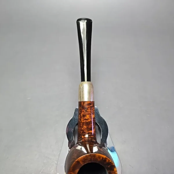 MBSD Briars Timeless Traditions 1 Smooth Billiard w/ Silver Handmade Briar Pipe, New - Image 7