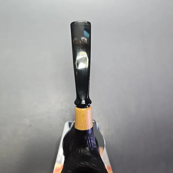 MBSD Briars by Piero Vitale Vintage Sandblasted Brandy w/ Olivewood Briar Pipe, New - Image 7