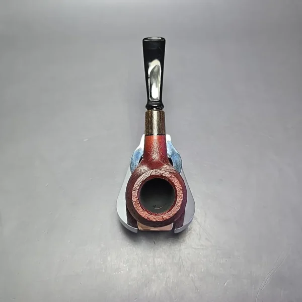 MBSD Briars by Piero Vitale Red Sandblasted Author w/ Zebrawood, Briar Pipe, New - Image 8