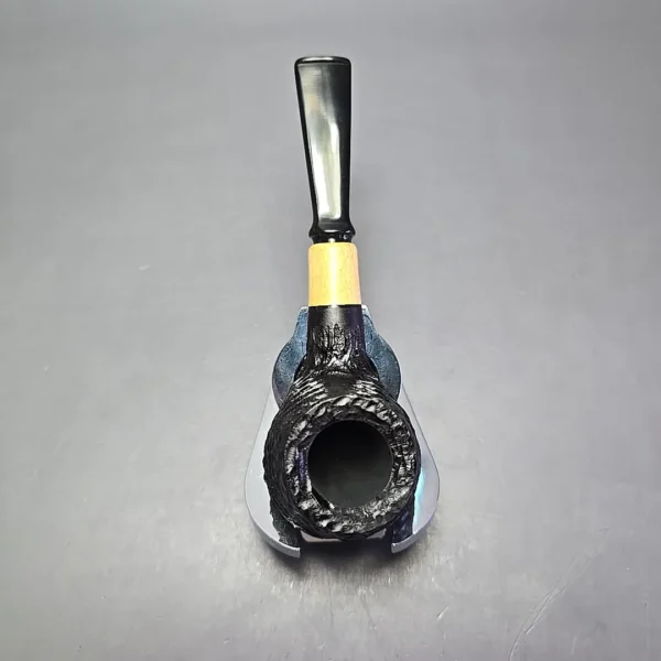 MBSD Briars by Piero Vitale Black Rusticated Author w/ Boxwood, Briar Pipe, New - Image 8