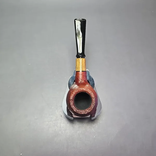 MBSD Briars by Piero Vitale Red Sandblasted Author w/ Zebrawood, Briar Pipe, New - Image 8