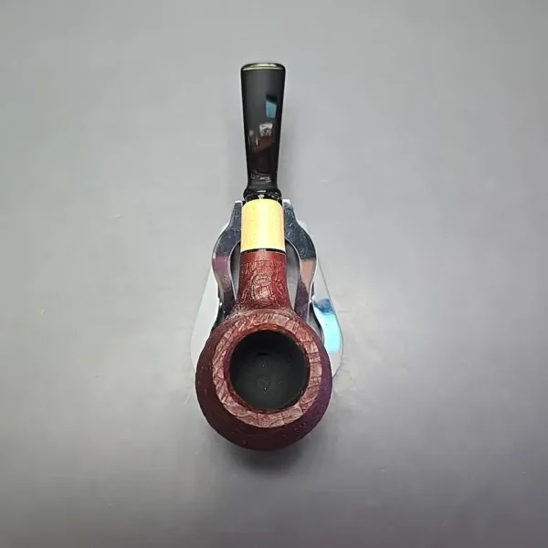 MBSD Briars by Piero Vitale Vintage Sandblasted Author w/ Boxwood, Briar Pipe, New - Image 8