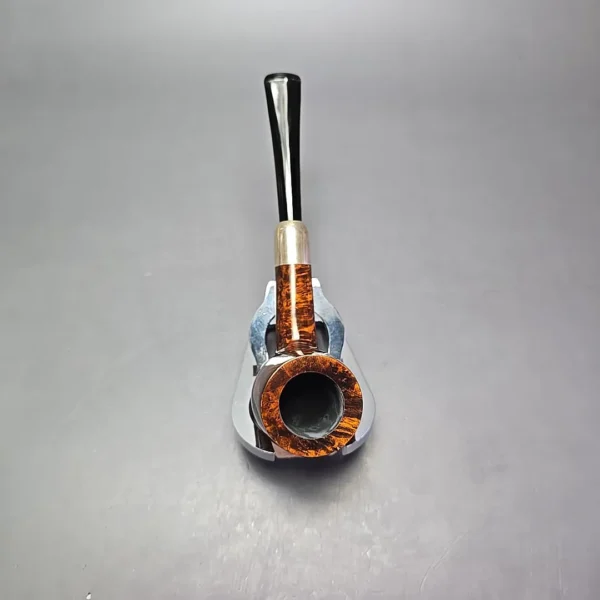 MBSD Briars Timeless Traditions 1 Smooth Billiard w/ Silver Handmade Briar Pipe, New - Image 8