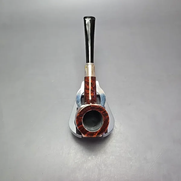 MBSD Briars Timeless Traditions 1 Smooth Billiard w/ Silver Handmade Briar Pipe, New - Image 8