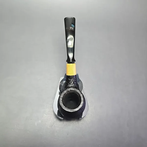 MBSD Briars by Piero Vitale Vintage Sandblasted Brandy w/ Olivewood Briar Pipe, New - Image 8