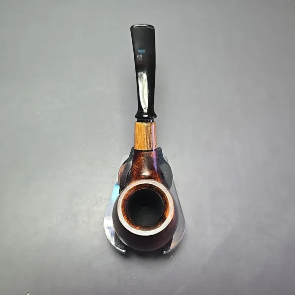 MBSD Briars by Piero Vitale Sienna Contrast Smooth Brandy w/ Zebrawood, Briar Pipe, New - Image 8